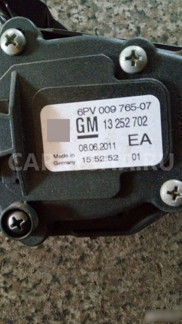 Педаль газа Опель Астра Джей Astra J Opel Astra оригинальный номер 13252702