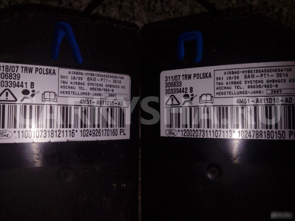 Подушка безопасности в сиденье Ford Focus II Ford Focus оригинальный номер 4M51A611D10AD