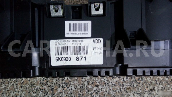 Щиток приборов 5k0920871 VW Golf VI гольф 6 Volkswagen Golf оригинальный номер 5k0920871