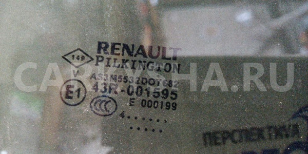 Стекло двери заднее правое Renault Kaptur H4ME Renault 16 оригинальный номер 823007050R